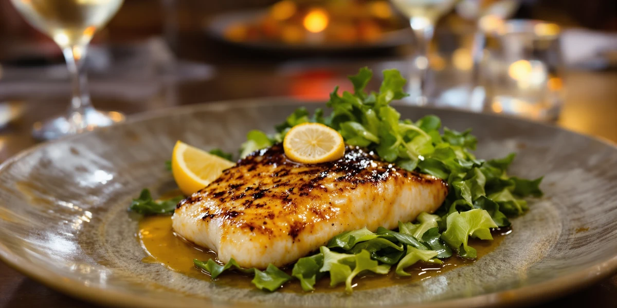 Pieczona ryba z cytryną i sałatą