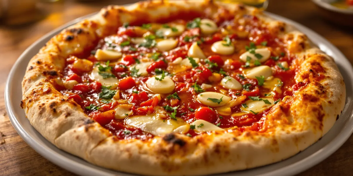 Pizza marinara z czosnkiem i ziołami
