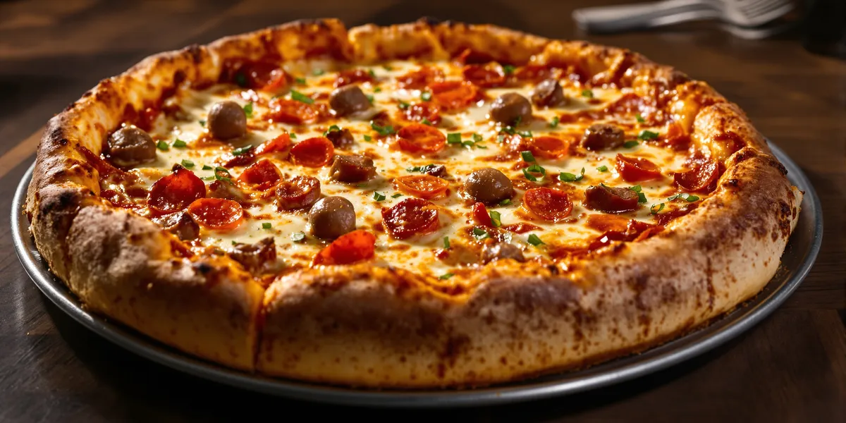 Pizza amerykańska z pepperoni i serem