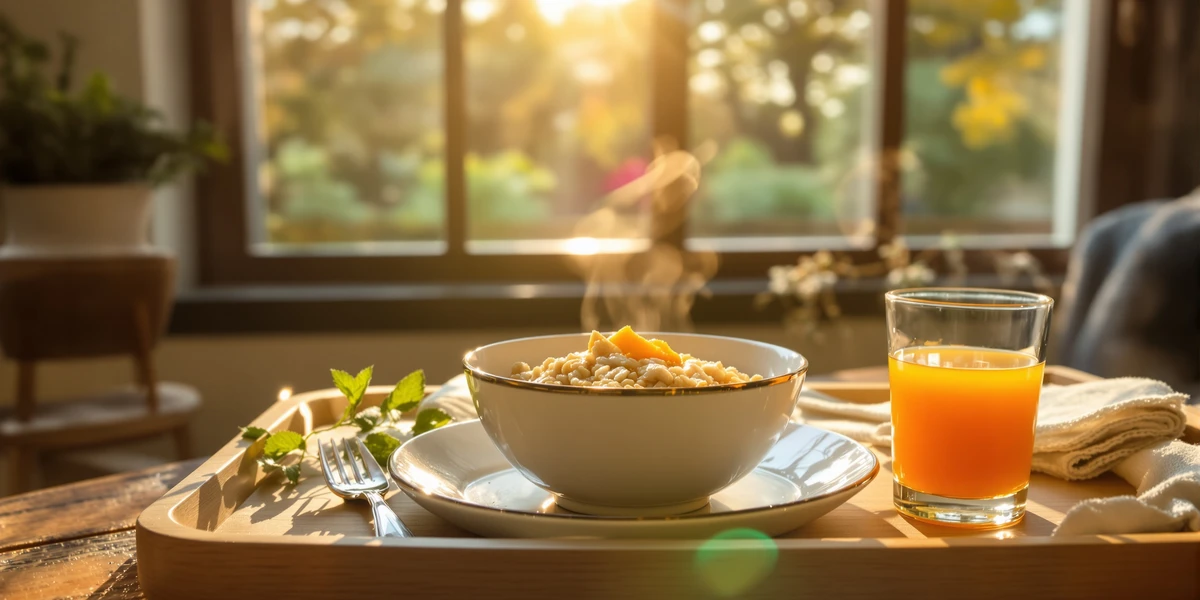 miska płatków owsianych na śniadanie