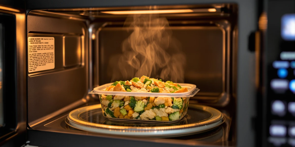 Podgrzewanie dania w kuchence mikrofalowej