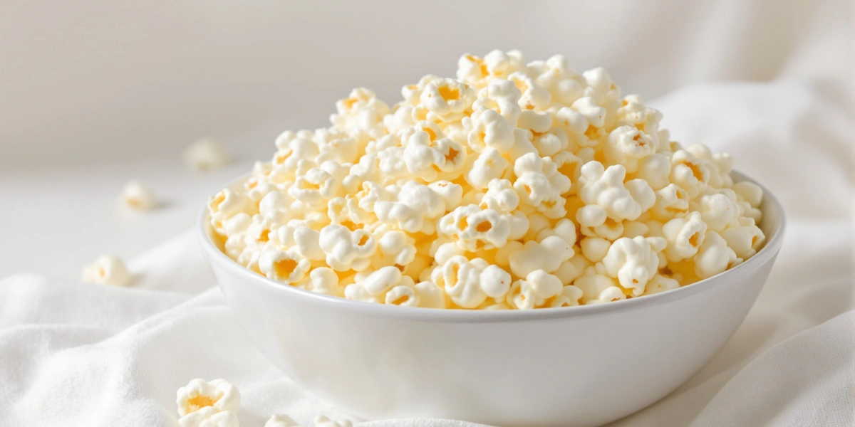 popcorn w białej misce