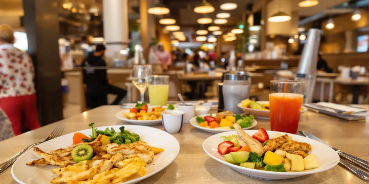 Posiłek w restauracji z napojami