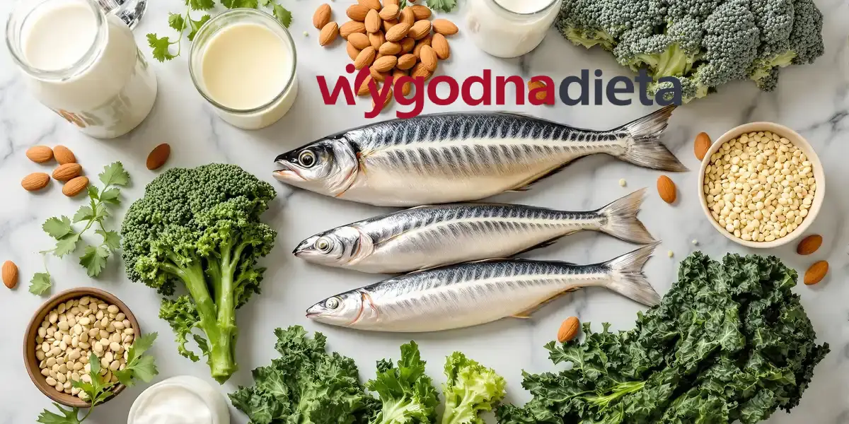 ryba, mleko i inne produkty zawierające wapń