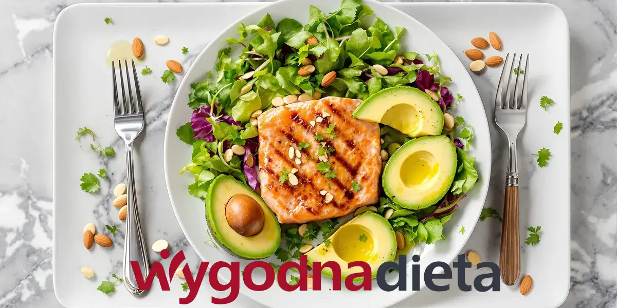 posiłek low carb na talerzu