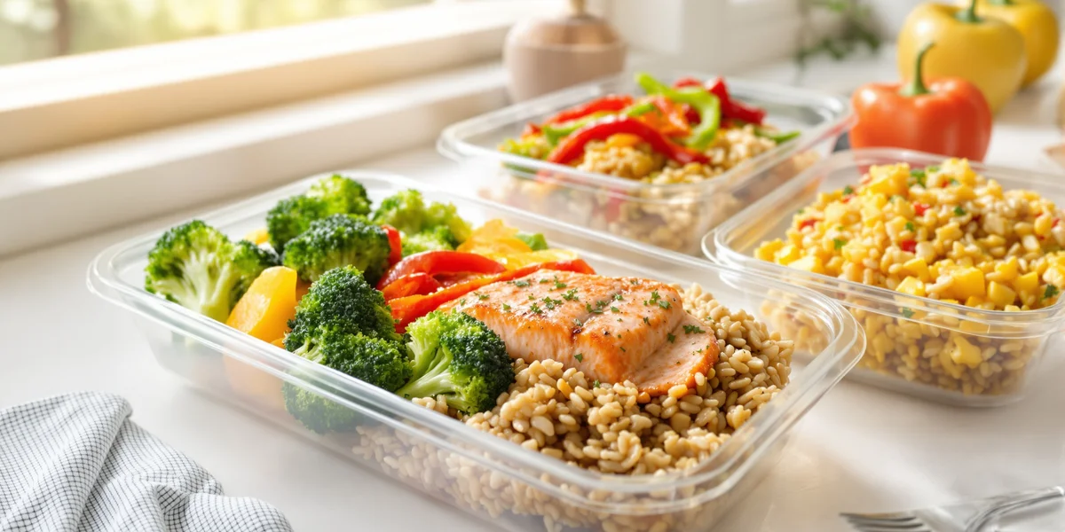 Pudełka z dietą cateringową na stole