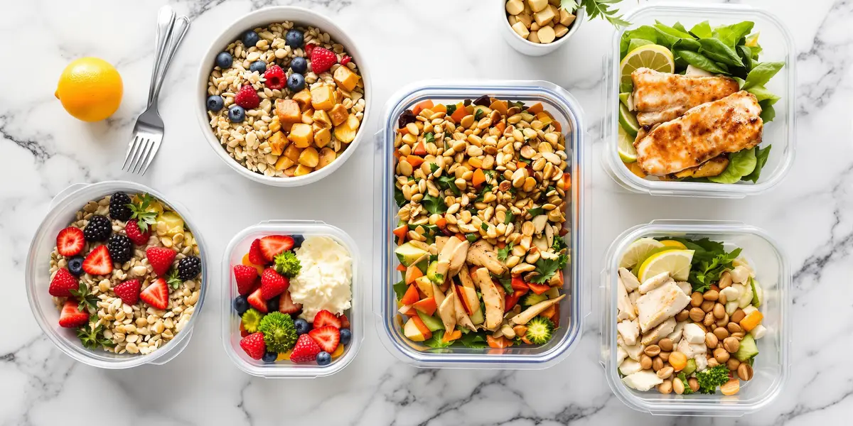 Pudełka z gotowymi zbilansowanymi posiłkami