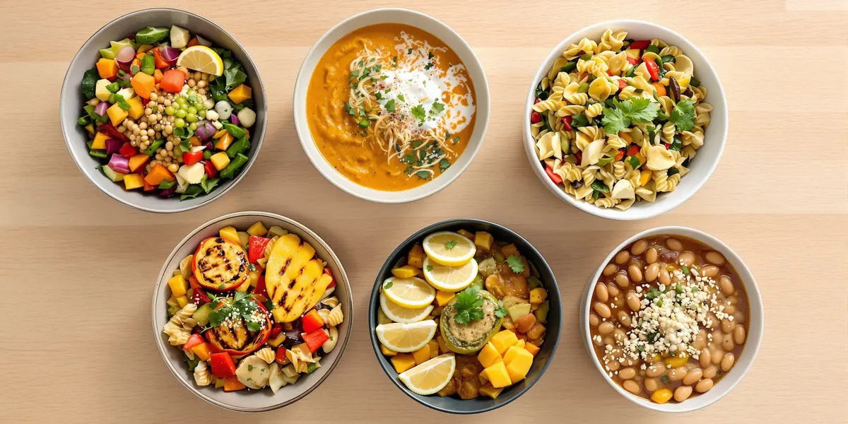 sześć zdrowych i zbilansowanych posiłków