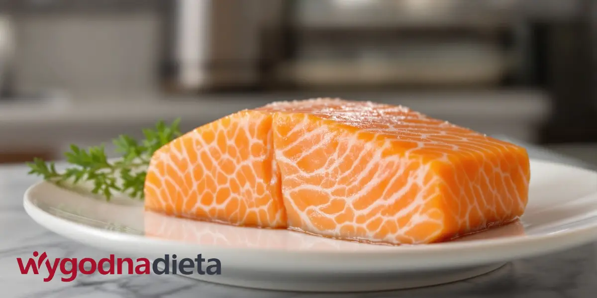 filet z łososia położony na talerzu