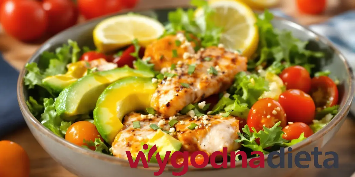 sałatka z łososiem i awokado