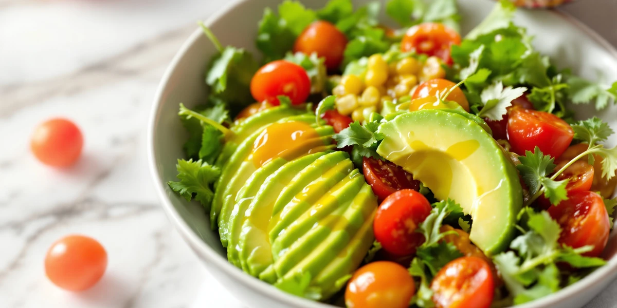 Sałatka z awokado i pomidorkami koktajlowymi