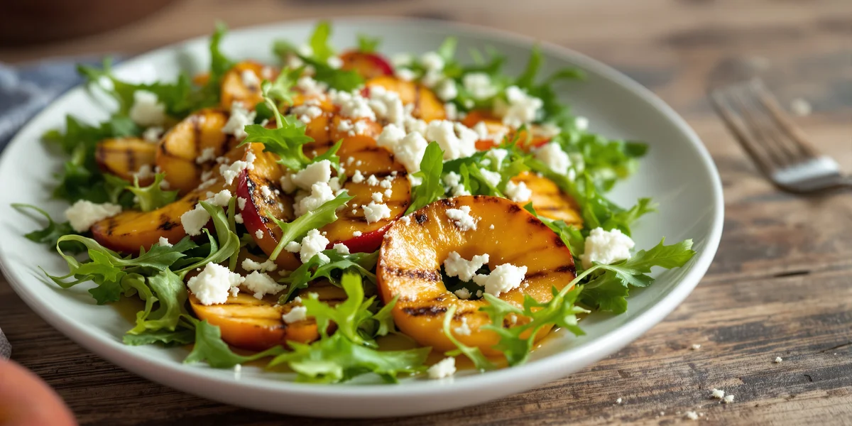 Sałatka z grillowanymi nektarynkami i fetą