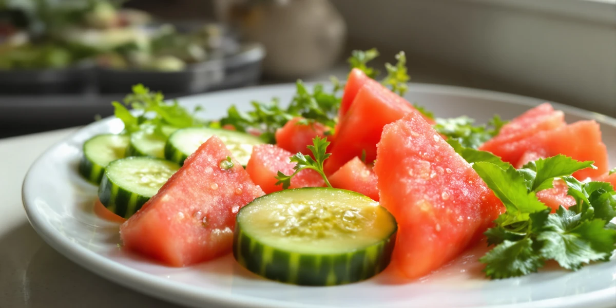 Sałatka z arbuzów i ogórków