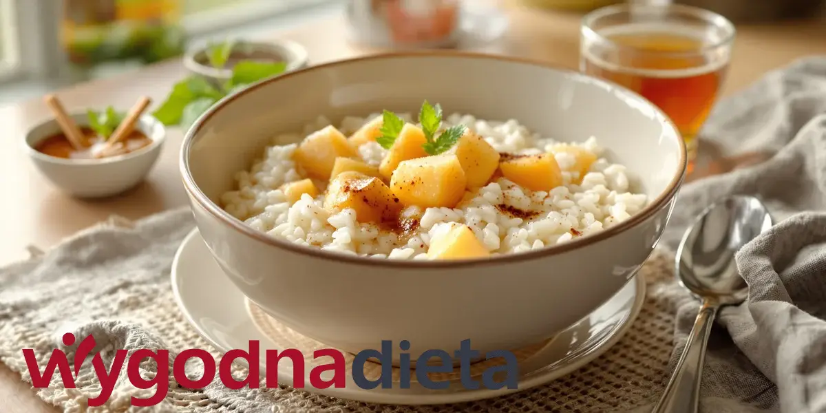 owsianka z dodatkiem suszonych moreli i migdałów, herbata ziołowa