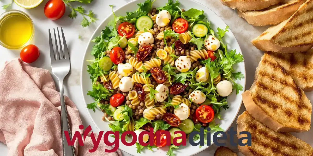 sałatka z serami i suszonymi pomidorami