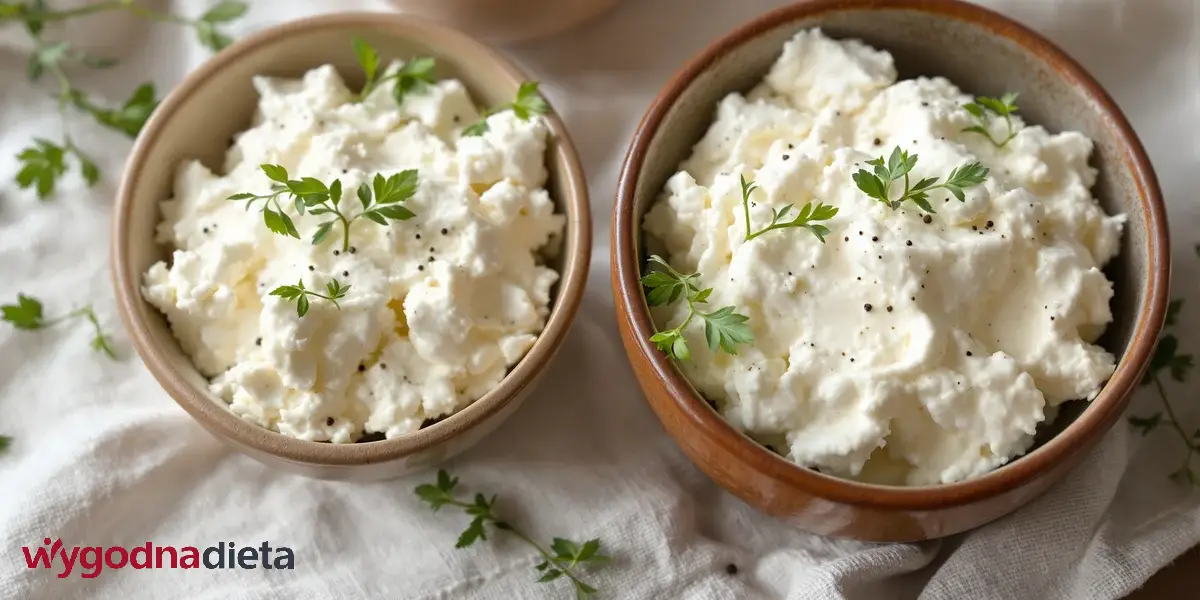 dwie miseczki z twarożkiem