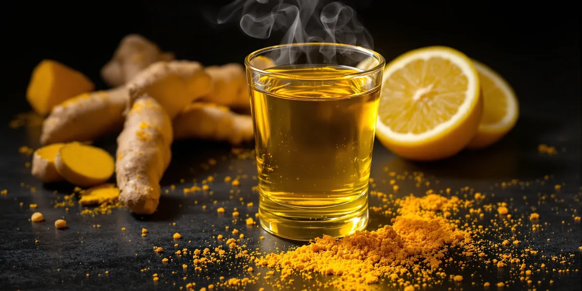 rozgrzewający szot z kurkumy i imbiru