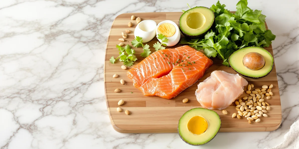 Składniki diety paleo na desce