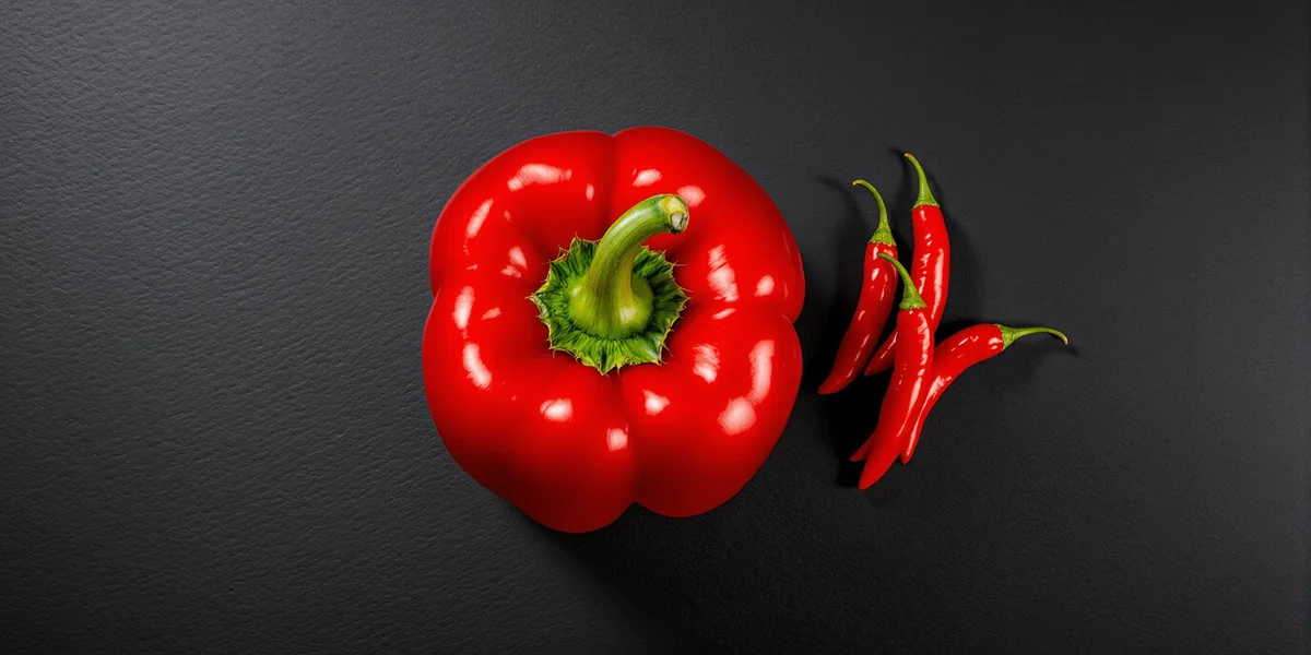słodka, czerwona papryka i papryczka chilli czerwona
