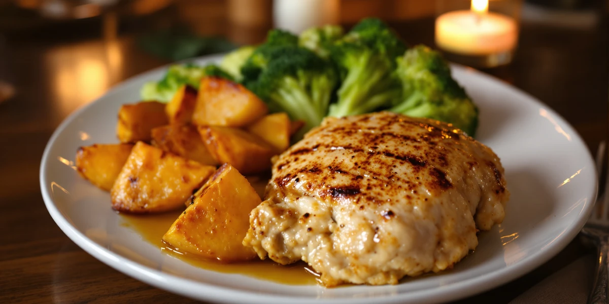 kurczaka, bataty i brokuł na kolację