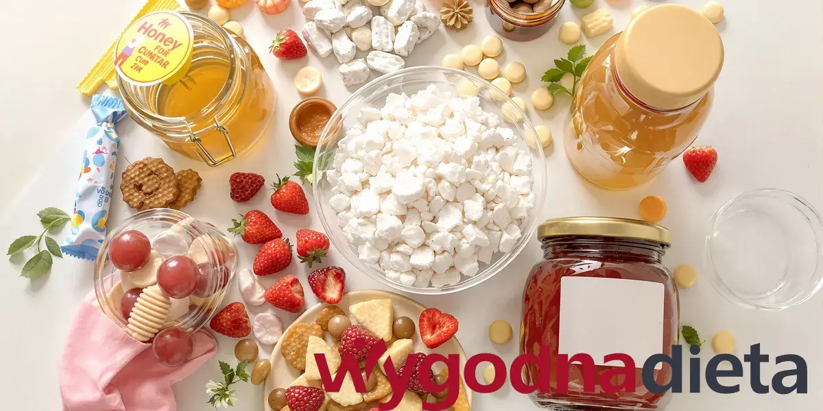 słodycze, miód i słodzone dżemy