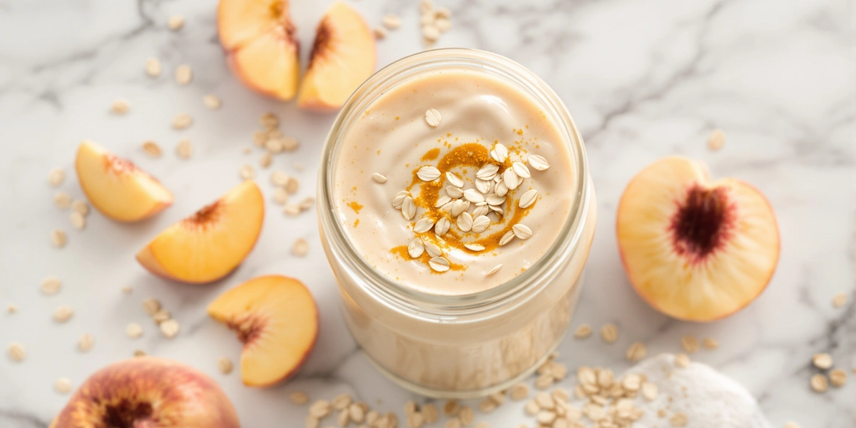 Smoothie brzoskwiniowe z płatkami owsianymi