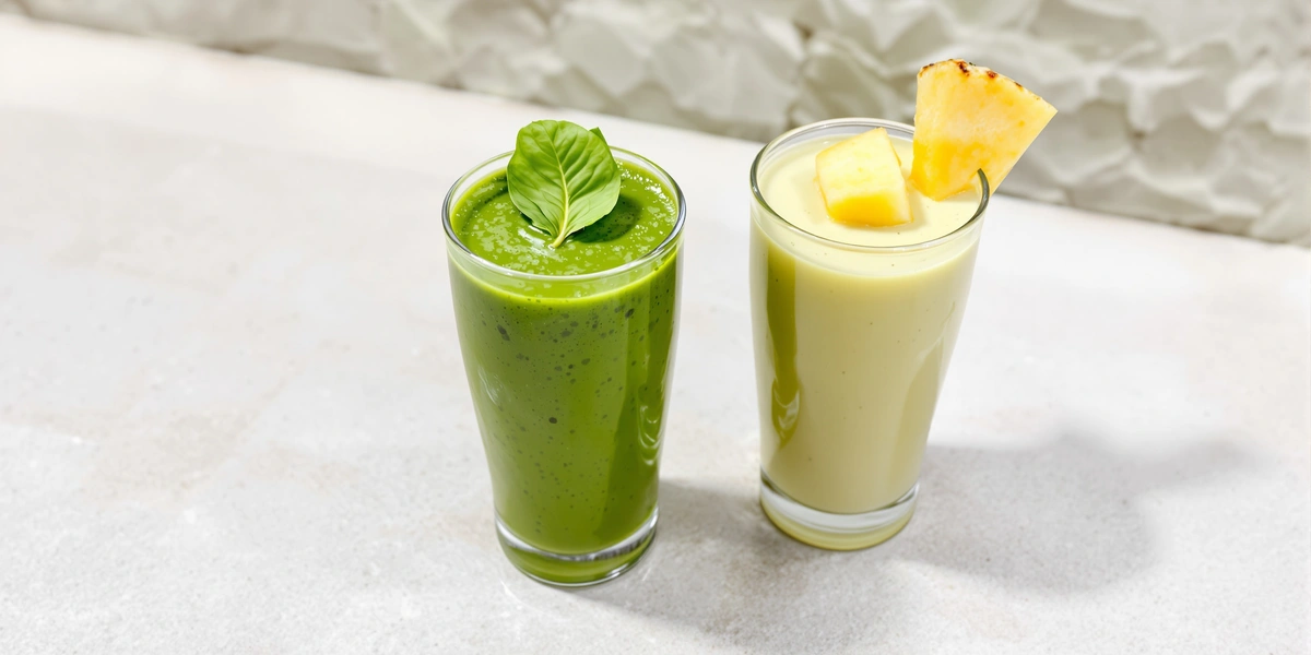 smoothie szpinakowe i smoothie ananasowe