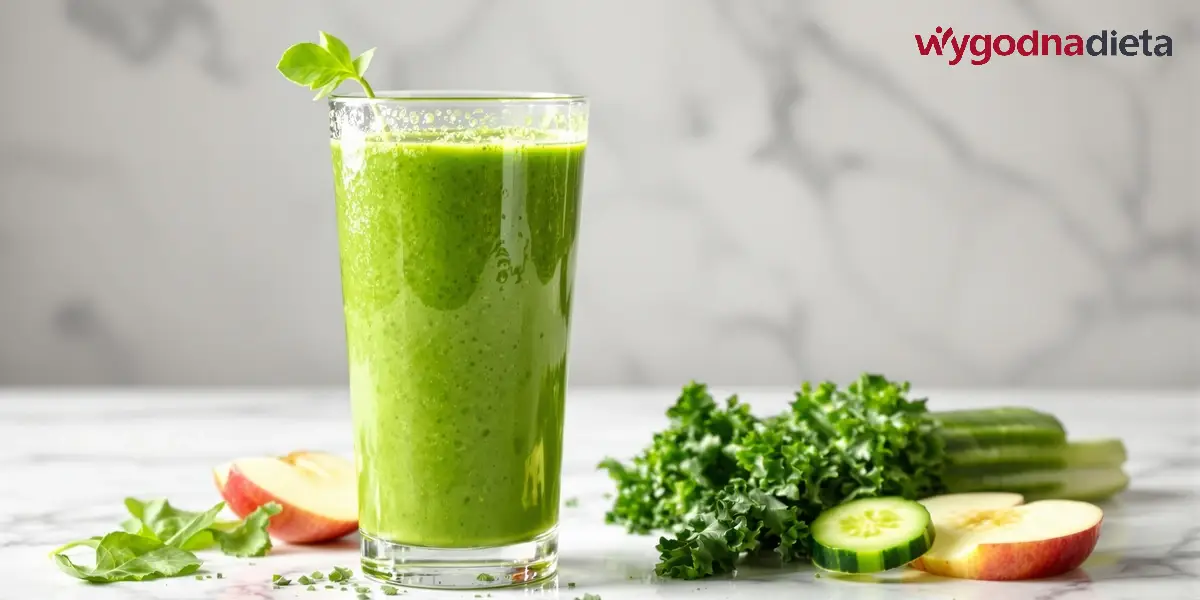 smoothie z zielonych warzyw i owoców