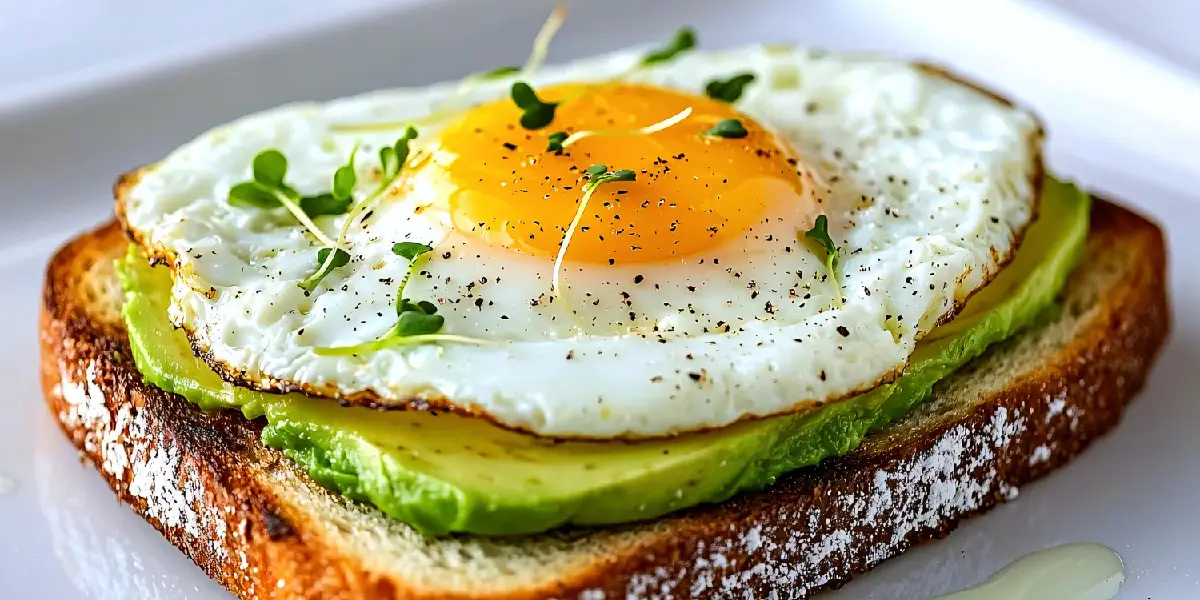 tost z awokado i jajkiem sadzonym 