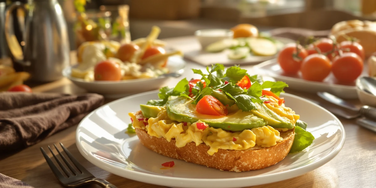 Śniadaniowy toast z awokado i jajkiem