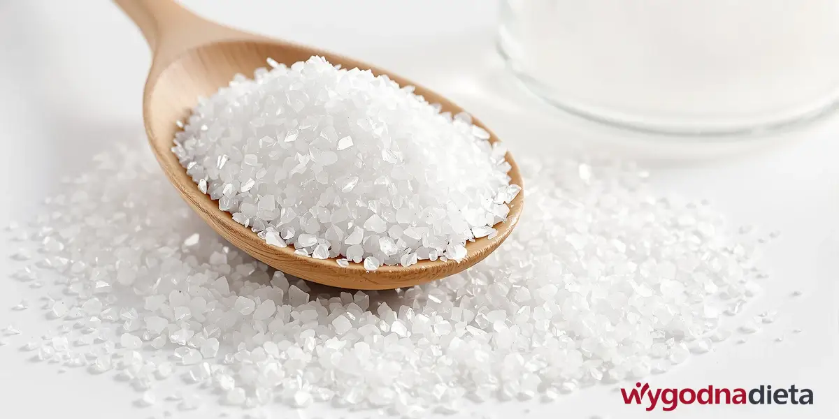 drewniana łyżeczka z jodowaną solą