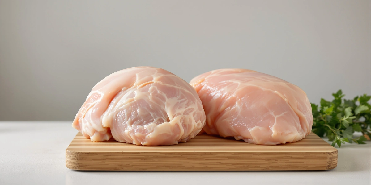Surowe udka z kurczaka na desce