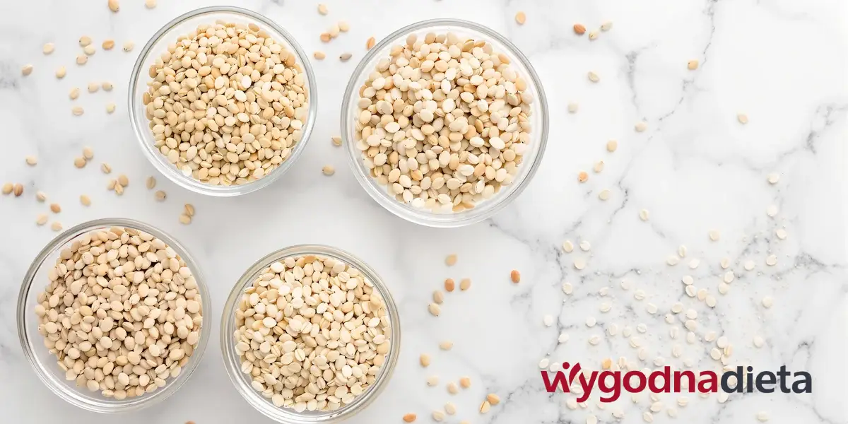 ziarna płatków owsianych w miseczkach