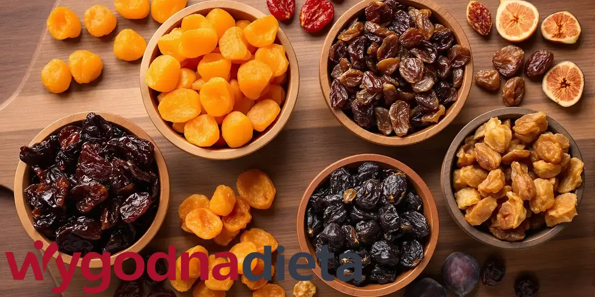 różnorodne suszone owoce