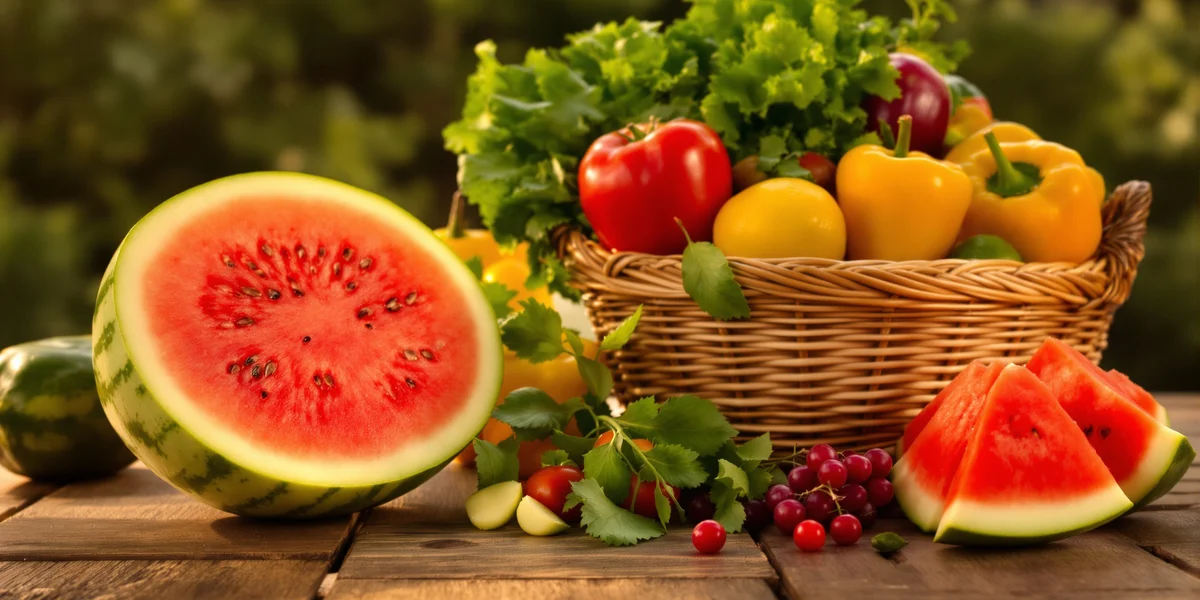 Świeże warzywa i owoce, koszyk