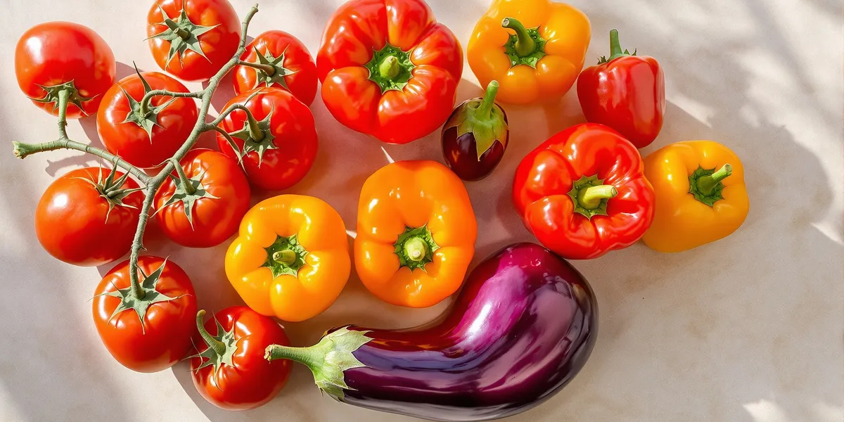 Świeże warzywa psiankowate na blacie