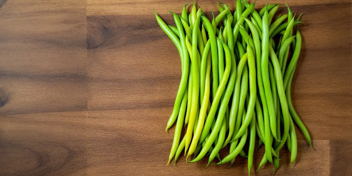Świeże zielone fasolki szparagowe