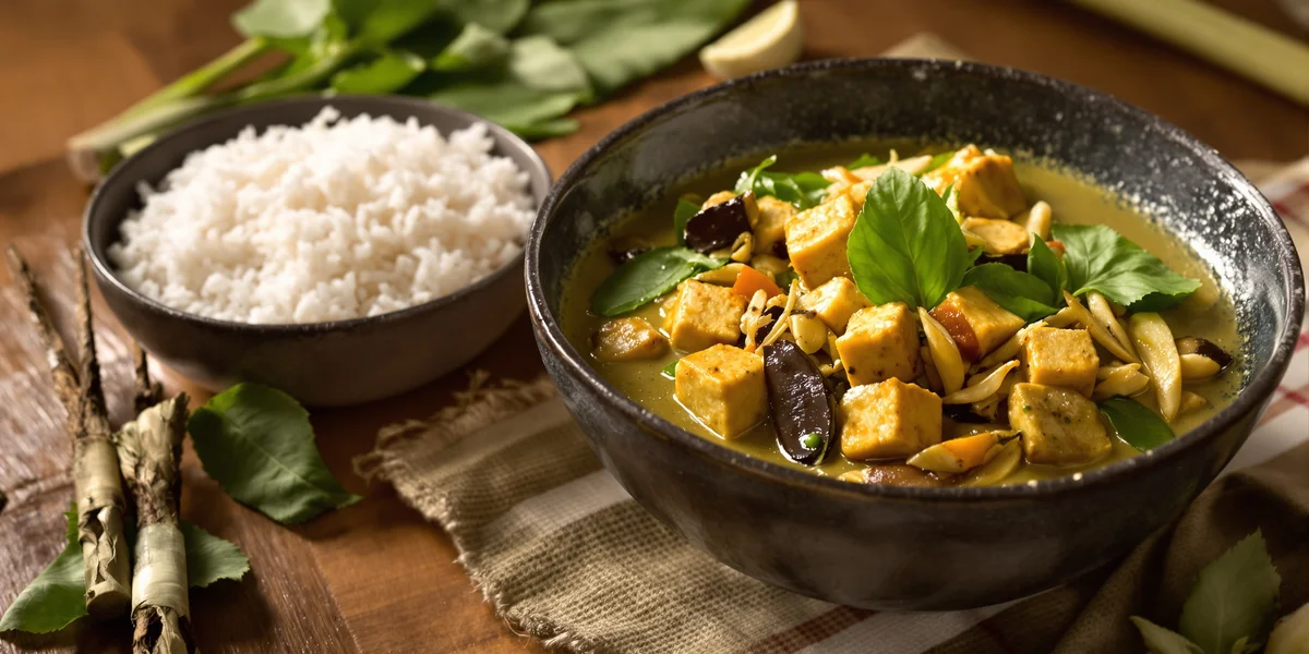 Tajskie zielone curry z tofu