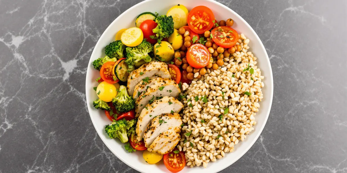 dobrze zbilansowany talerz