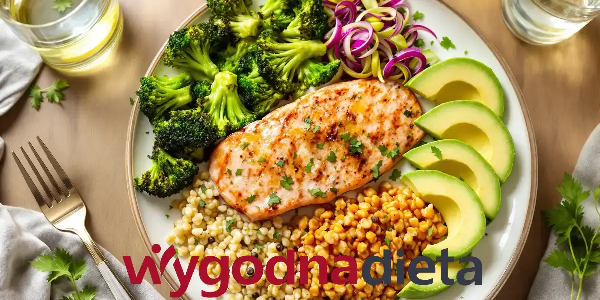 zbilansowany talerz dobry przy diecie przeciwzapalnej