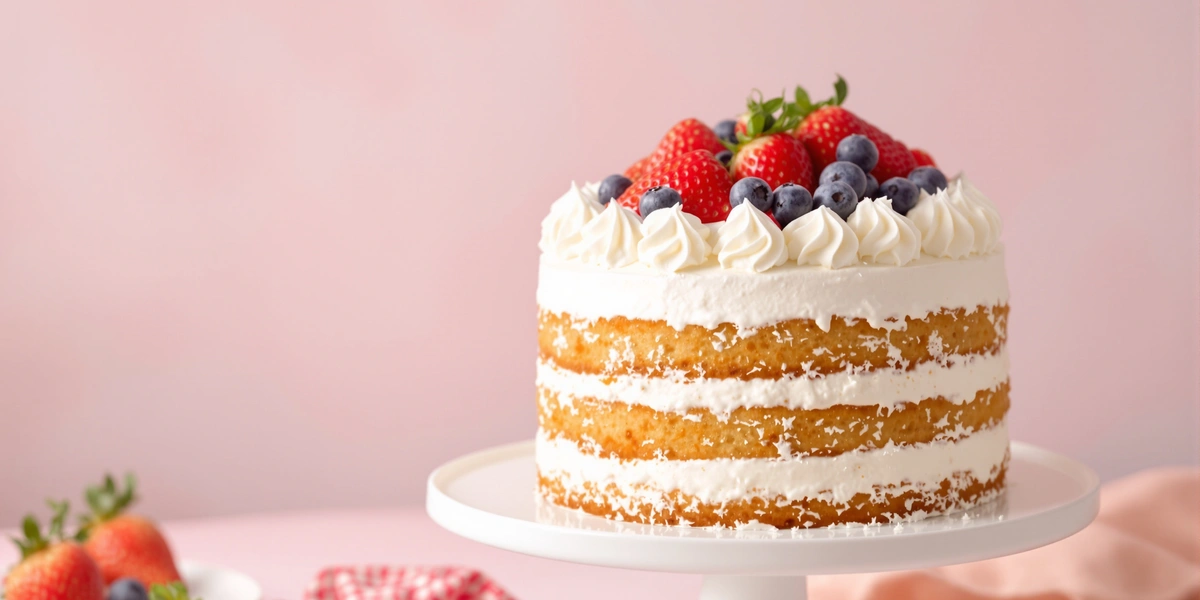 tort komunijny bez laktozy z owocami jagodowymi