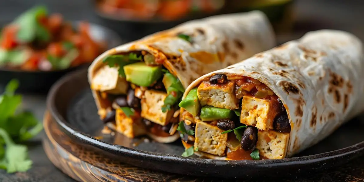 wegańska tortilla z warzywami