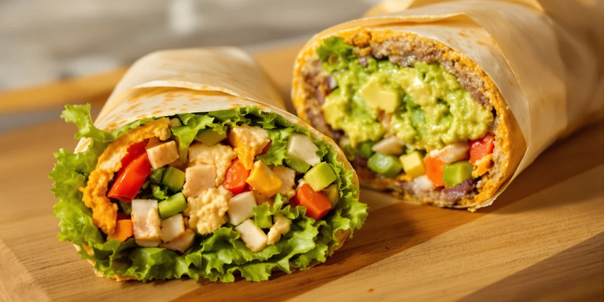 Tortille z warzywami i guacamole