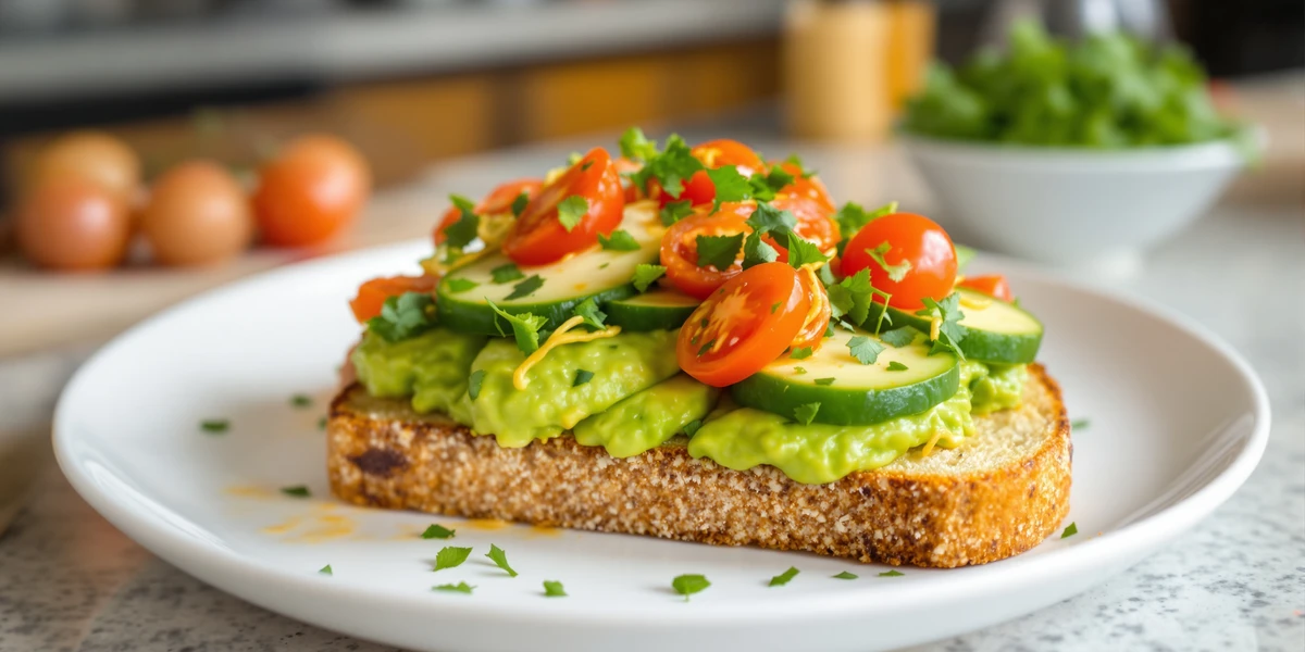 Tosty z guacamole i pomidorem