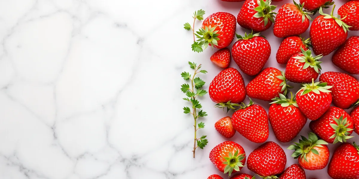 truskawki szklarniowe ułożone na blacie