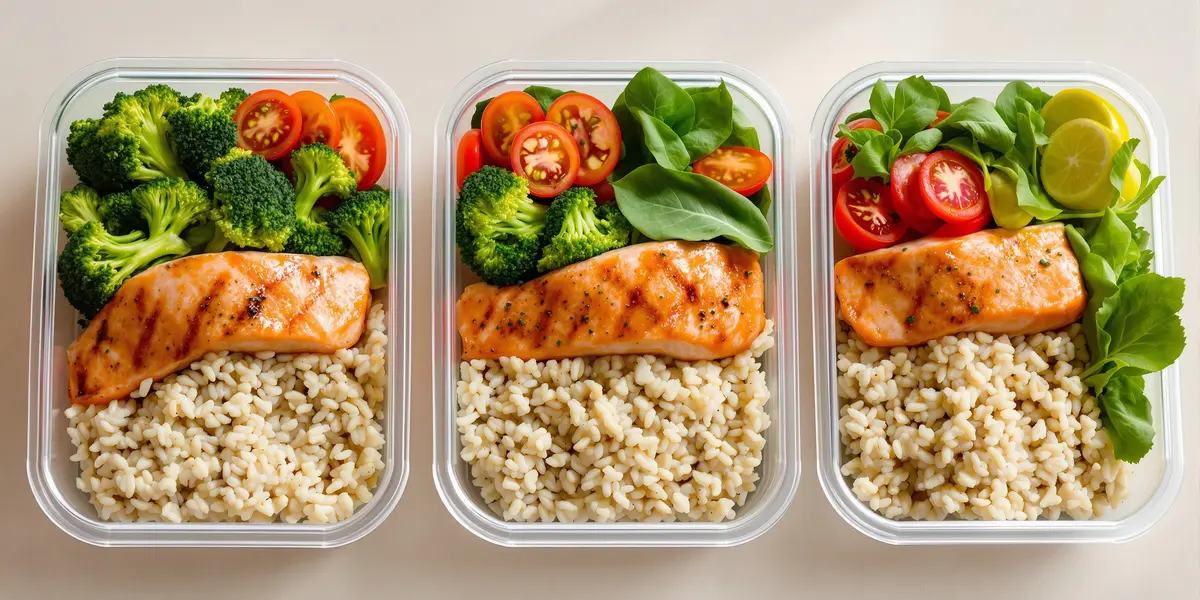 Trzy pudełka z dietą dla diabetyków