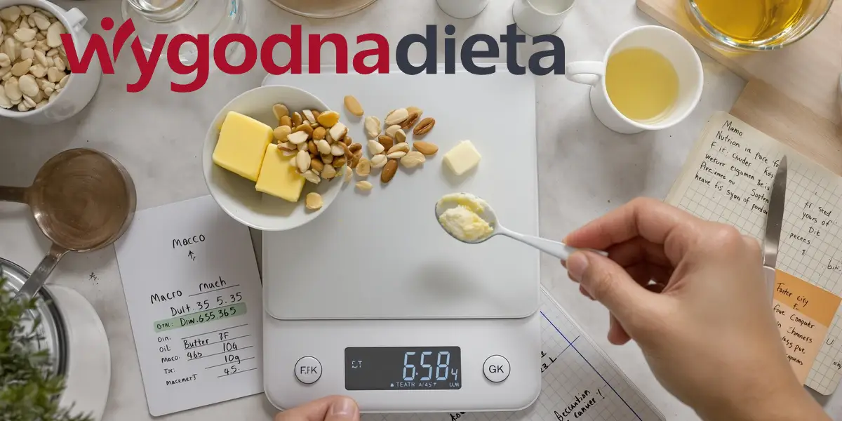 ważenie składników na wadze kuchennej