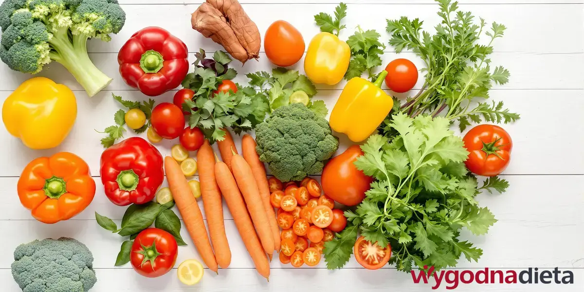 świeże warzywa i owoce pełne błonnika