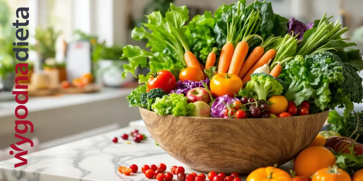kosz z warzywami i owocami