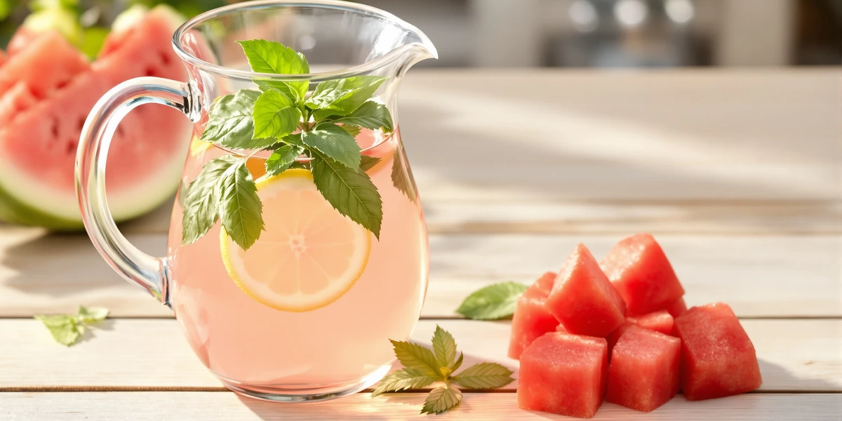 lemoniada arbuzowa z bazylią 